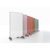Mobile, glass magnetic white board