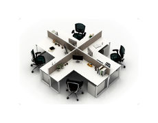Cubicles X4 Workstation, 5 feet by 5 feet